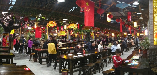 Big foodcourt in Zhangye - definitely in food country now