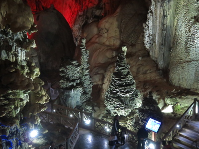 Amazing Christmas tree shaped stalagmite in Zhijin Cave