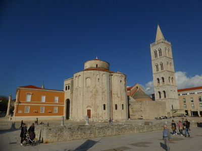 The Church of Saint Donatus and the ruins of the Roman Forum in Zadar