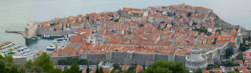 The walled Old City of Dubrovnik