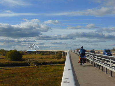 Bridge across the Elbe near Tangermünde