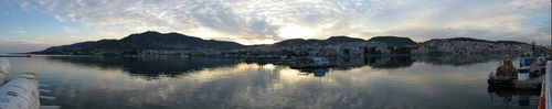 Mytilene town on Lesvos island