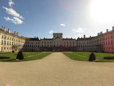 Esterháza Palace in Fertőd, built by Prince Nikolaus Esterházy. Sometimes called the "Hungarian Versailles", it is Hungary's grandest Rococo edifice.