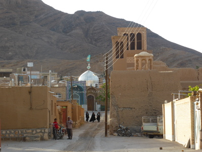Street in Nodoushan, a traditional desert town in the geographical centre of Iran