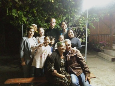 The Uyghur family that spontaneously abducted us from a cafe in Shelek to eat at their home instead. Most of the family members now live in Almaty, but they had returned to Shelek to celebrate their grandmother's birthday.
