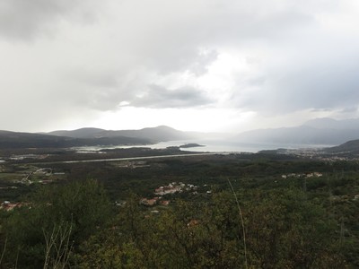View from the Serpentine Road onto Tivat and the Bay of Tivat, the outernmost bay of the Bay of Kotor