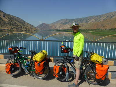 Crossing the Vakhsh river near Nurak