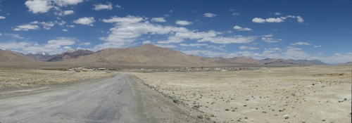 Alichur village, at the end (or start, in our case) of a long, wide, and surprisingly green valley (though the green part cannot be seen from here)