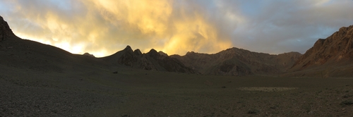 Sunset from where we camped in between the Naizatash Pass (4137m) and Murghab