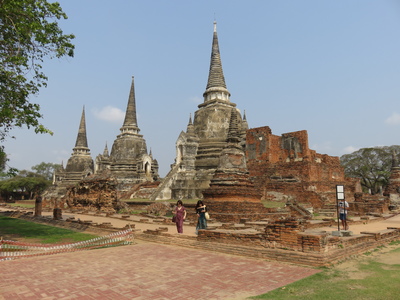The three chedis of Wat Phra Si Sanphet, believed to contain the ashes of three Ayutthaya kings