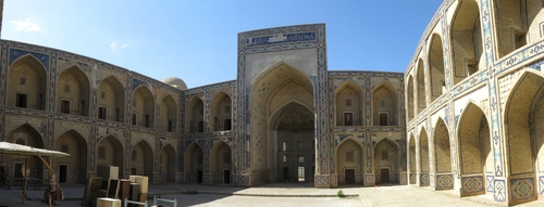 Inside the Ulugbek Madrasah in Bukhara