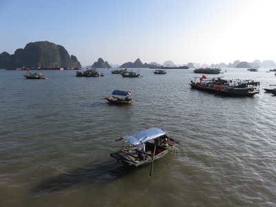 Fishing boats in Halong Bay